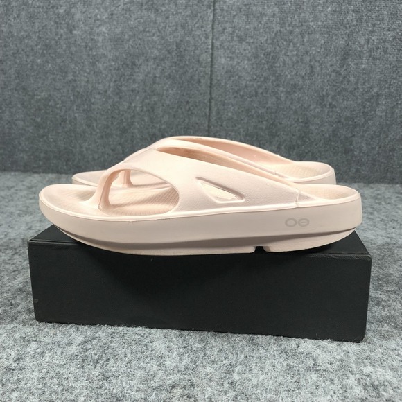 OOFOS Recovery Flip Flops Womens 8 Pink Thong Sandals Comfort - Picture 5 of 16